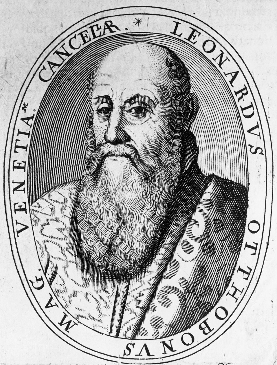Porträt von Leonardo Ottoboni (16.-17. Jahrhundert), Großkanzler von Venedig, Kupferstich von William Walcutt