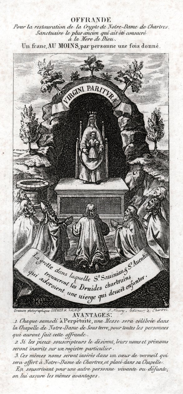 Die Jungfrau Maria, verehrt von den Druiden, ca. 1850 von . .