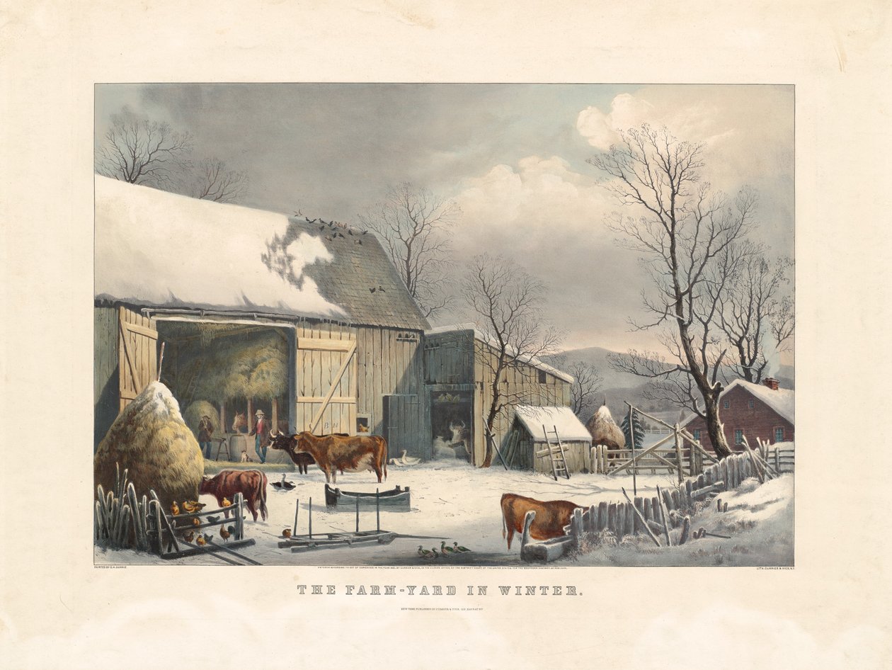 Der Bauernhof im Winter von after George Henry Durrie