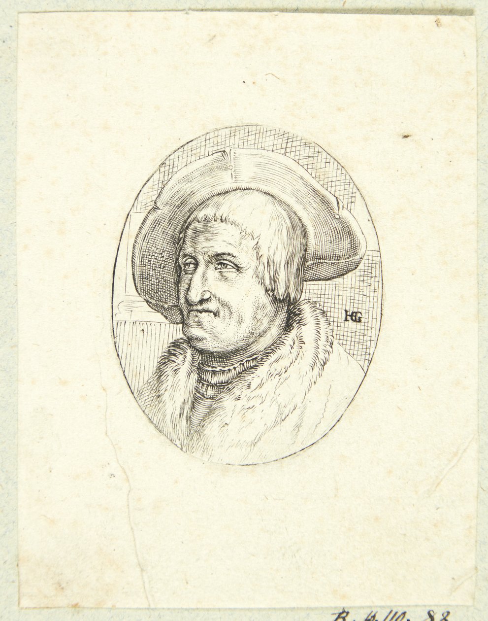 Fantasieporträt eines alten Mannes mit Hut von after Hendrick Goltzius