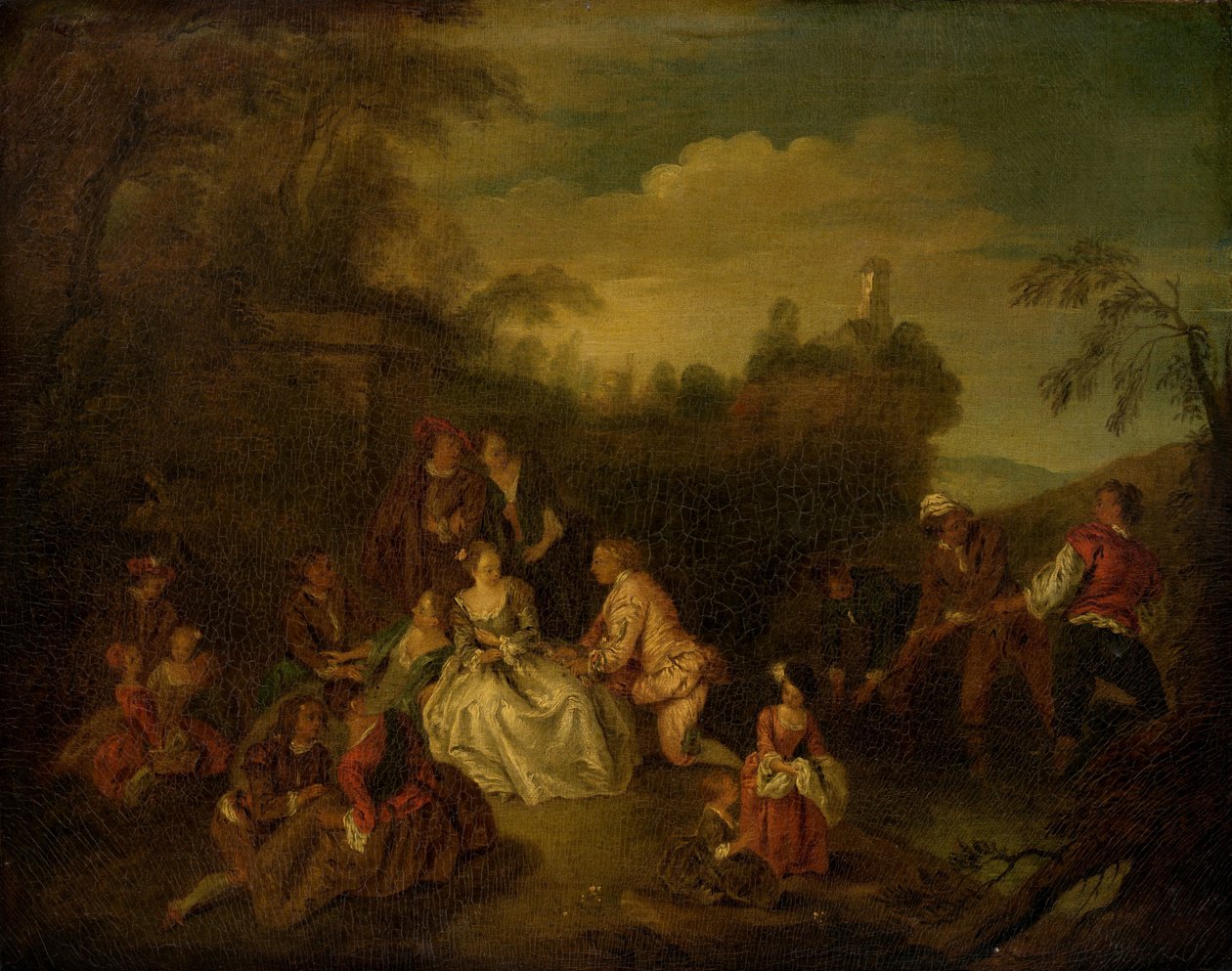 Das Geschenk der Fischer von after Jean Baptiste Joseph Pater