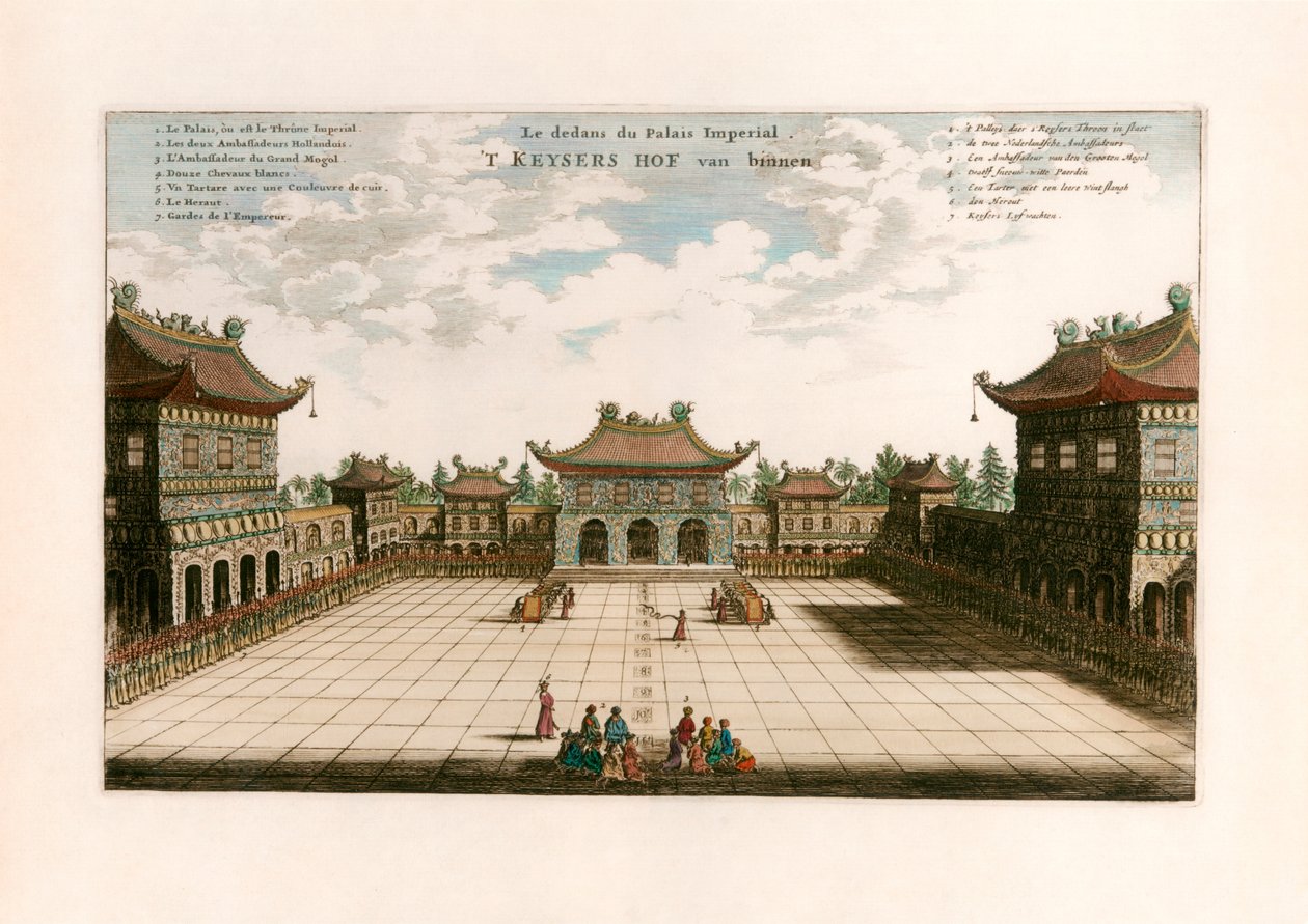 Kaiserpalast, Peking, China von after Johannes Nieuhof