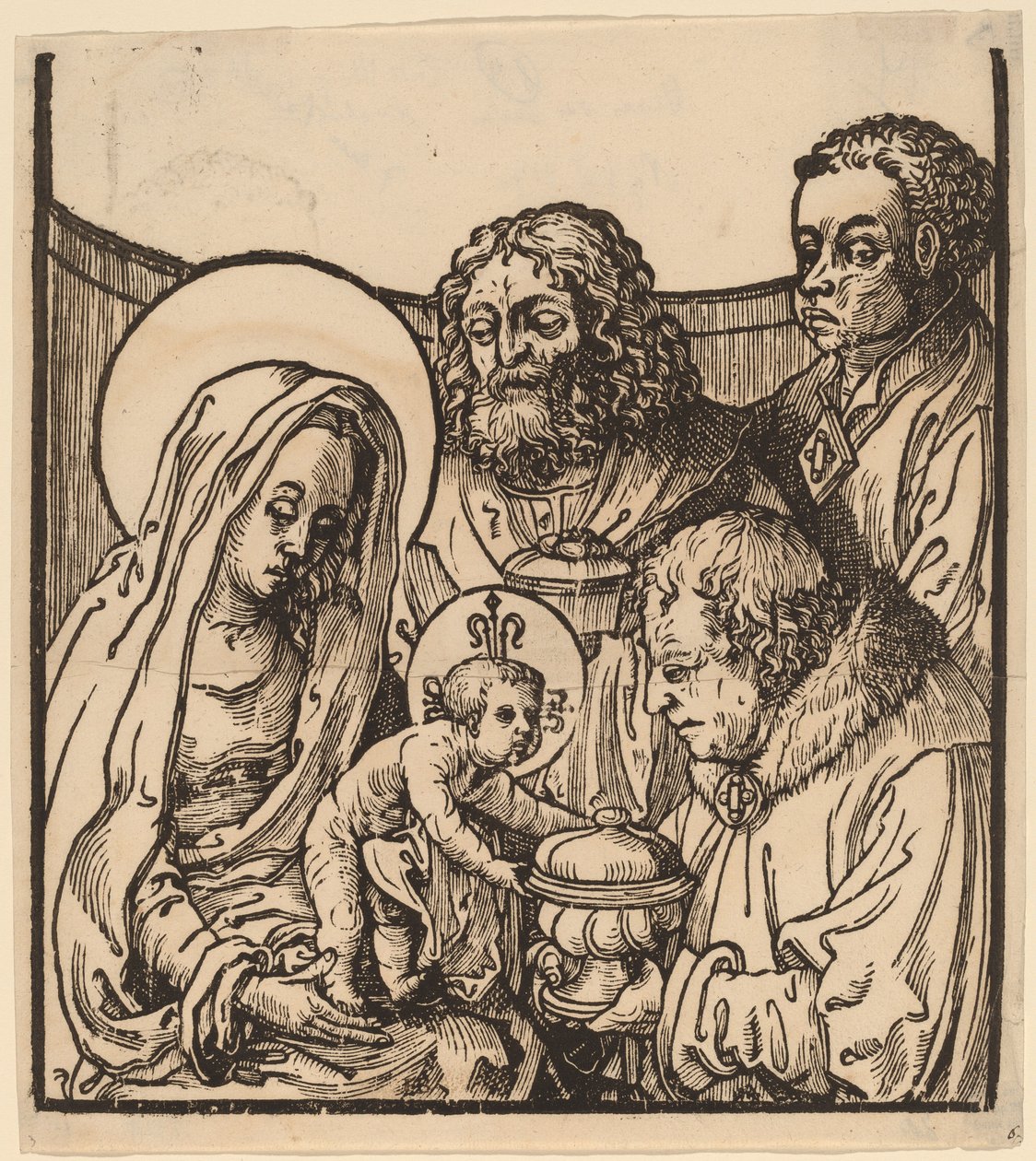 Die Anbetung der Könige von after Lucas van Leyden