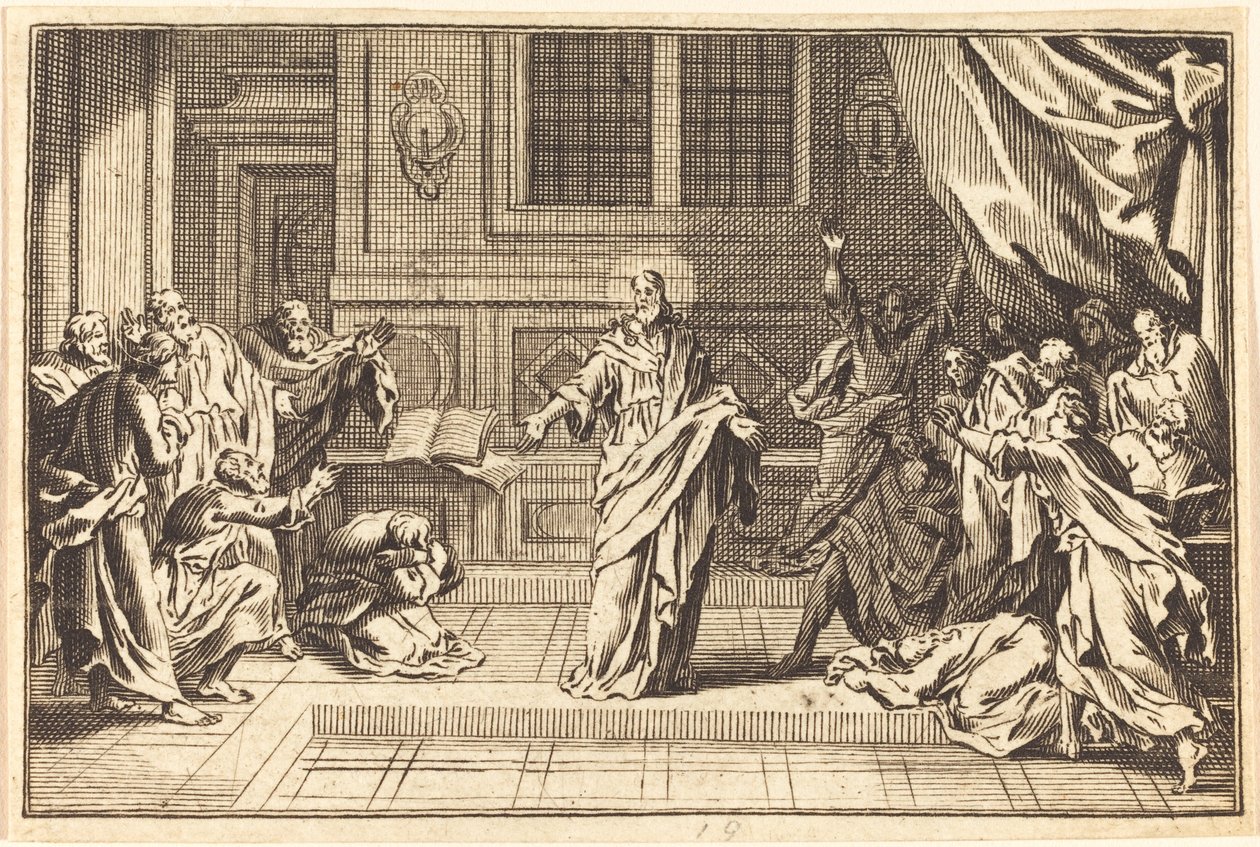 Christus erscheint seinen Jüngern von after Sébastien Le Clerc I