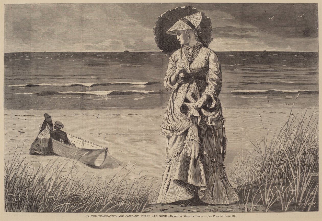 Am Strand - Zwei sind Gesellschaft, drei sind keiner von after Winslow Homer