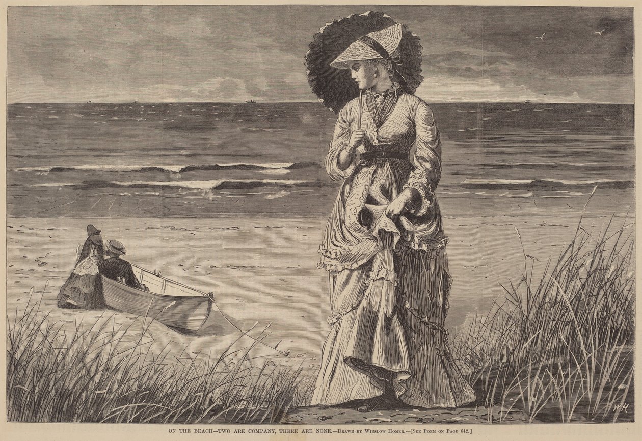 Am Strand - Zwei sind Gesellschaft, drei sind keiner von after Winslow Homer
