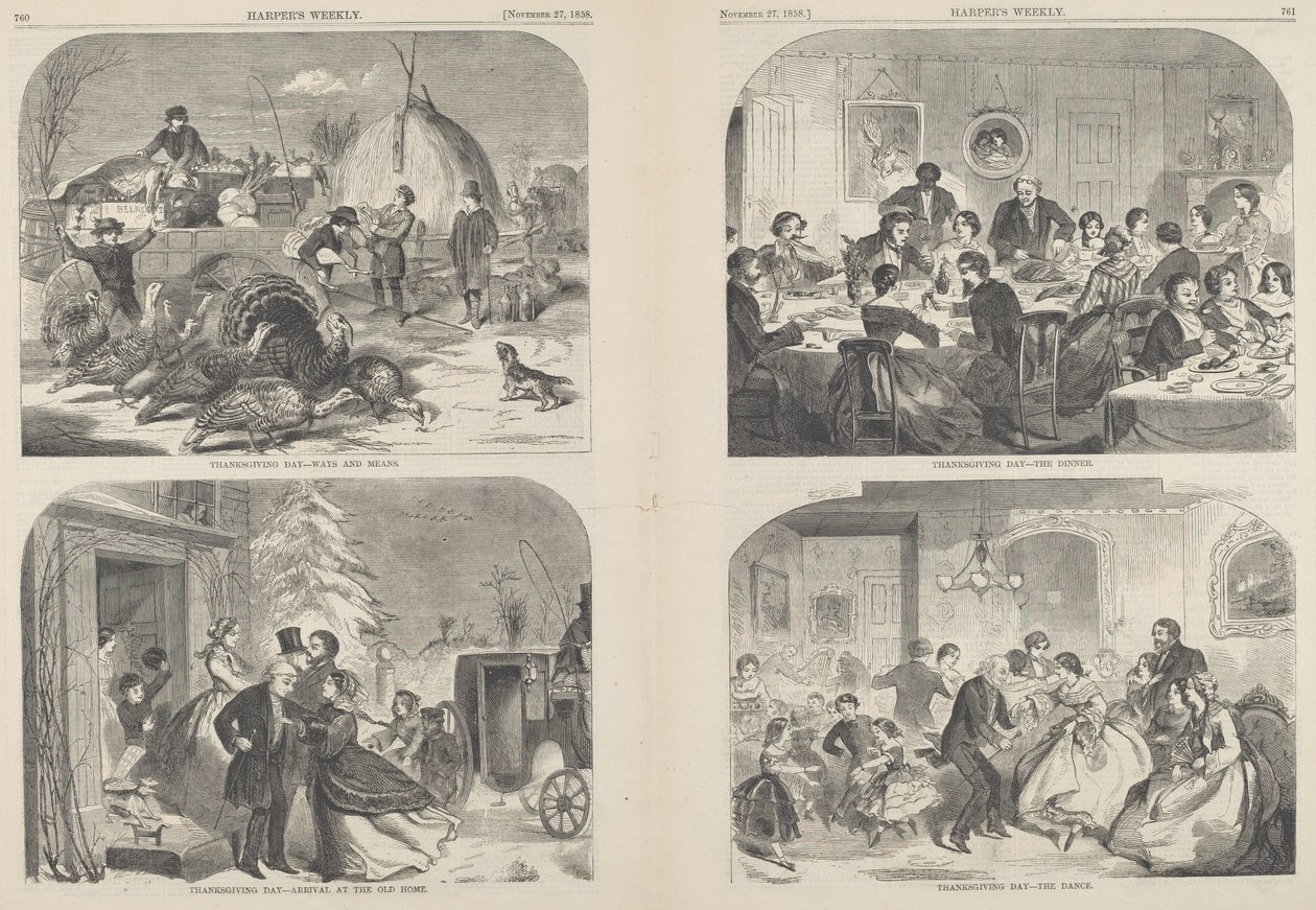 Erntedankfest - Wege und Mittel (oben links) von after Winslow Homer