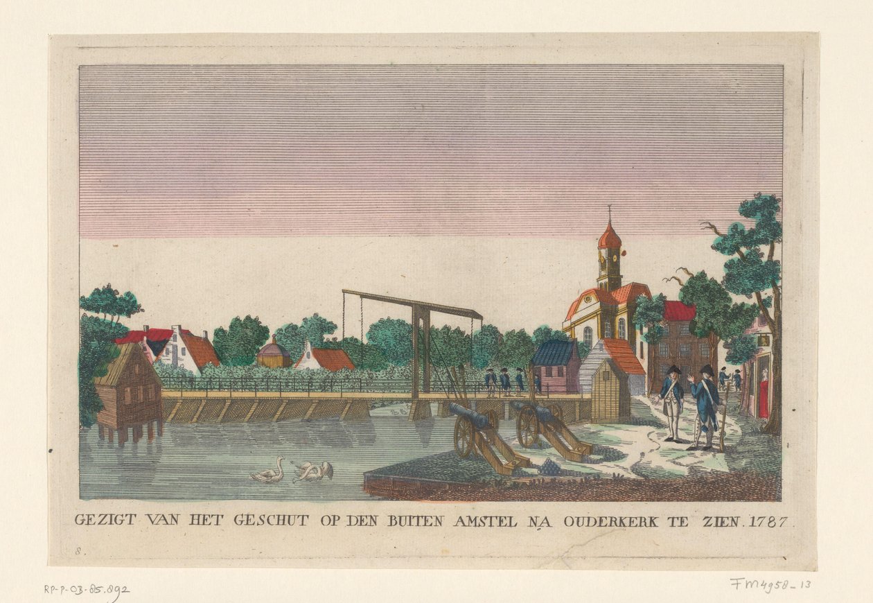 Batterie bei Ouderkerk, 1787 von anonymous (attributed to)