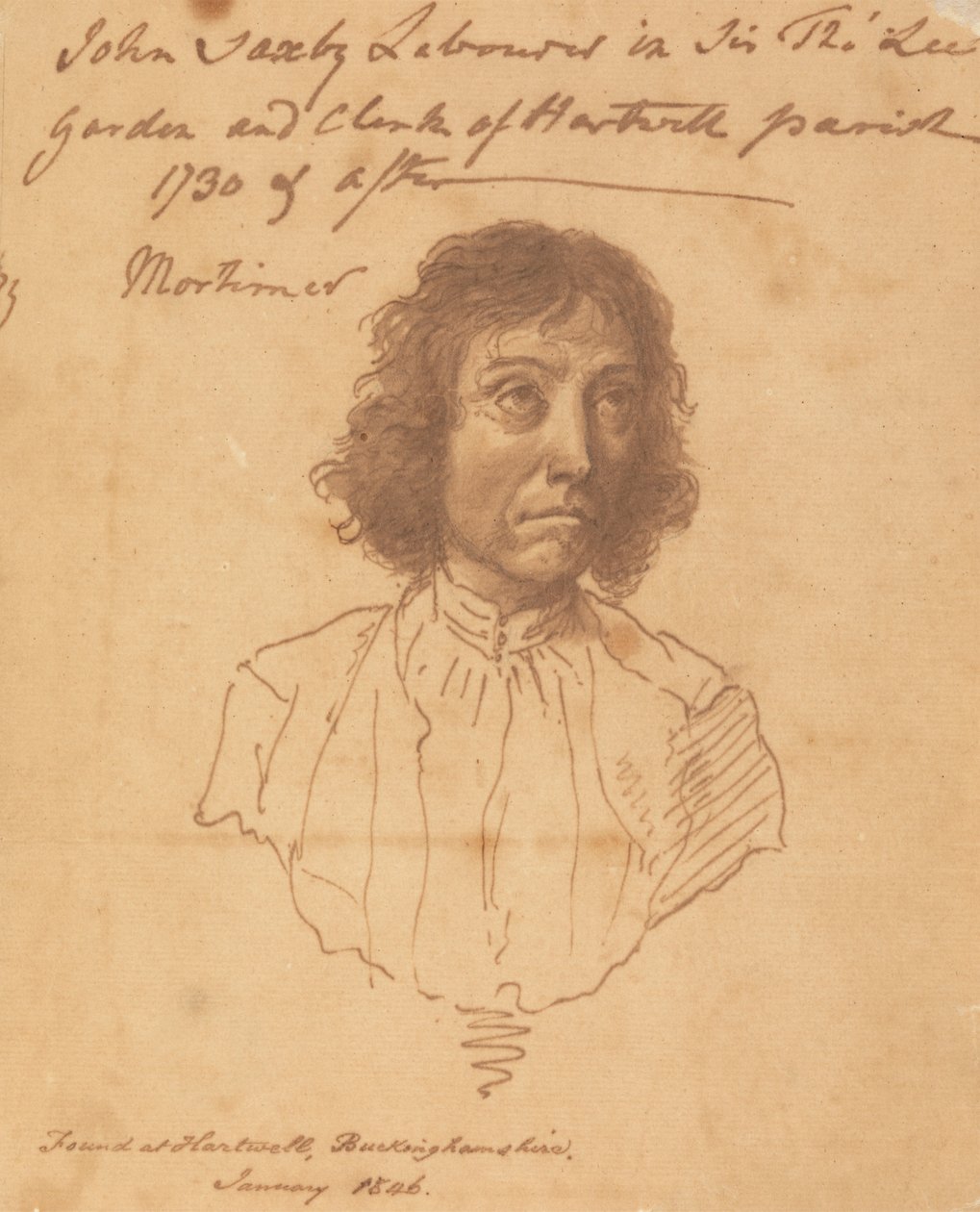 Porträt von John Saxby von attributed to John Hamilton Mortimer