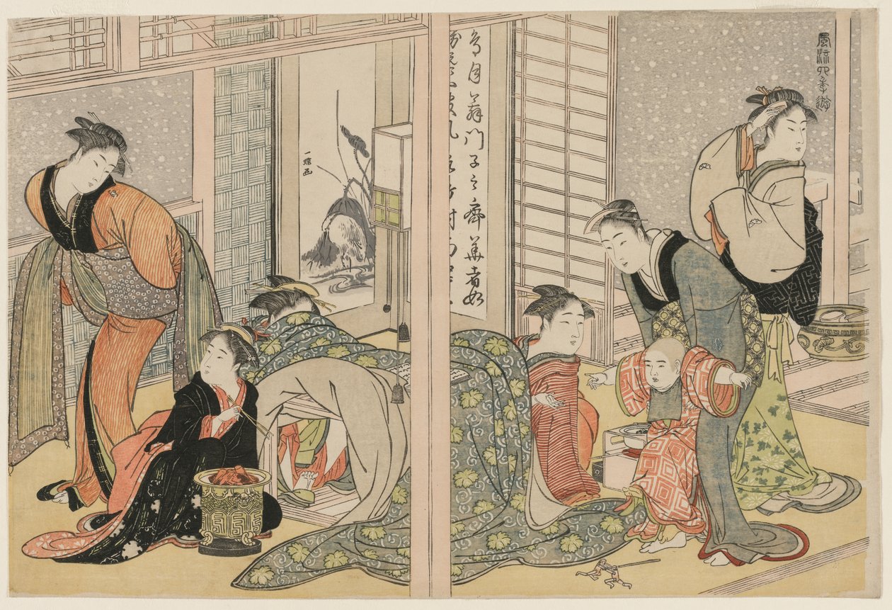 Elegante Freuden der vier Jahreszeiten von attributed to Kitagawa Utamaro