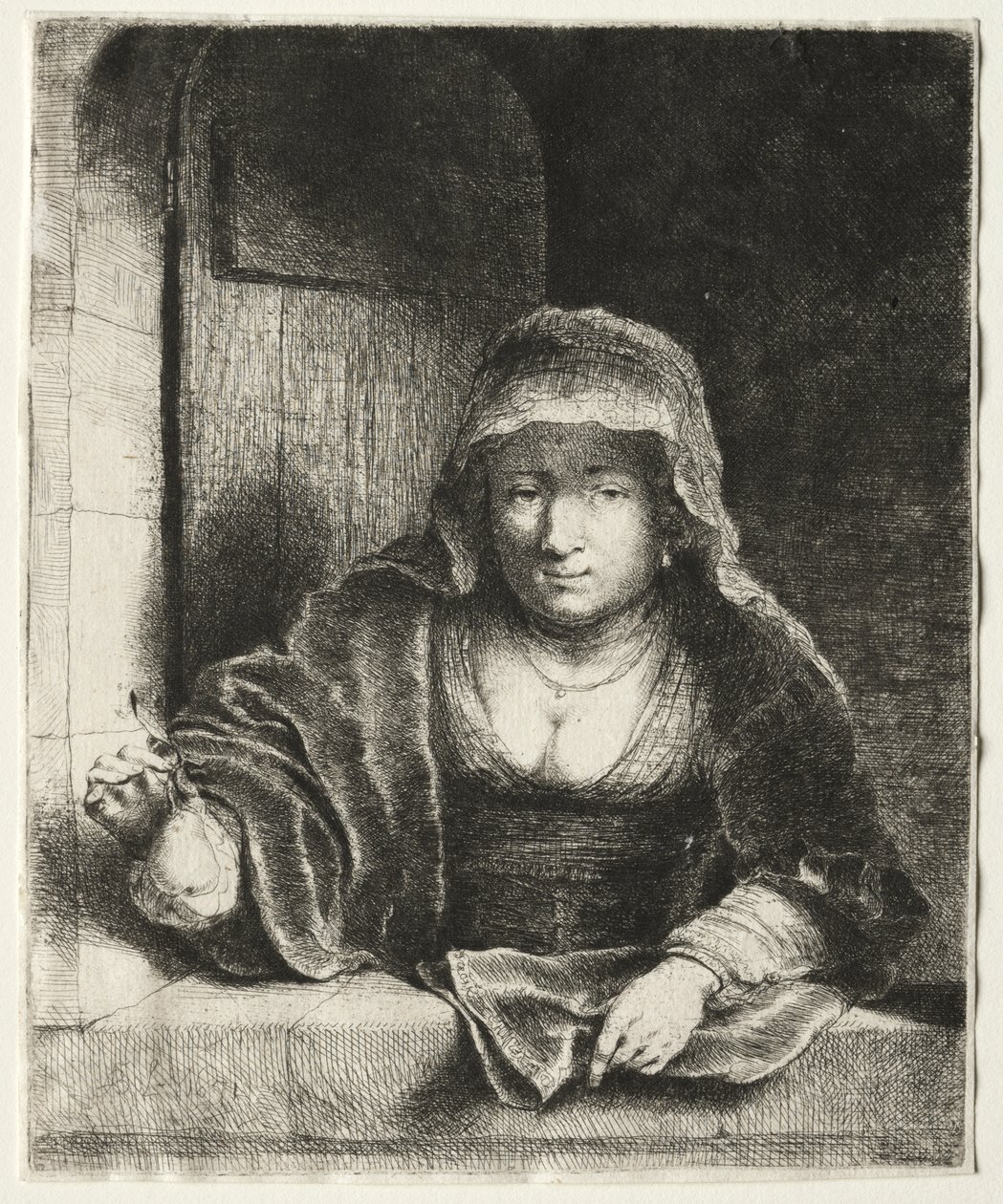 Die Frau mit der Birne von attributed to Painter of the Royal Procession