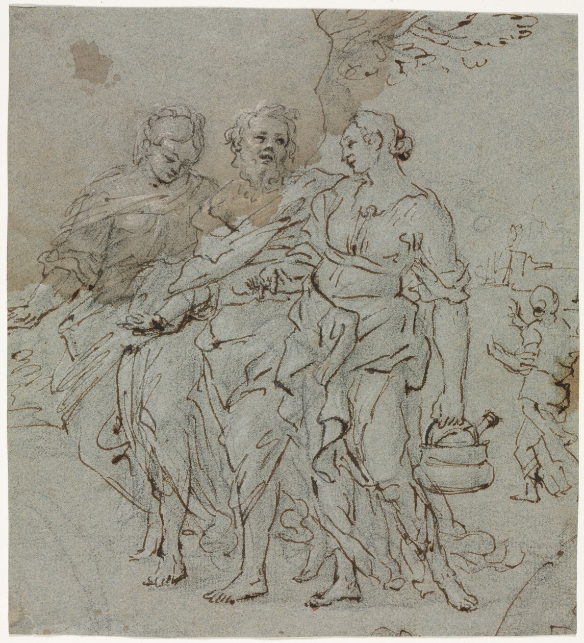 Lot und seine Töchter (recto) von circle of Pietro da Cortona