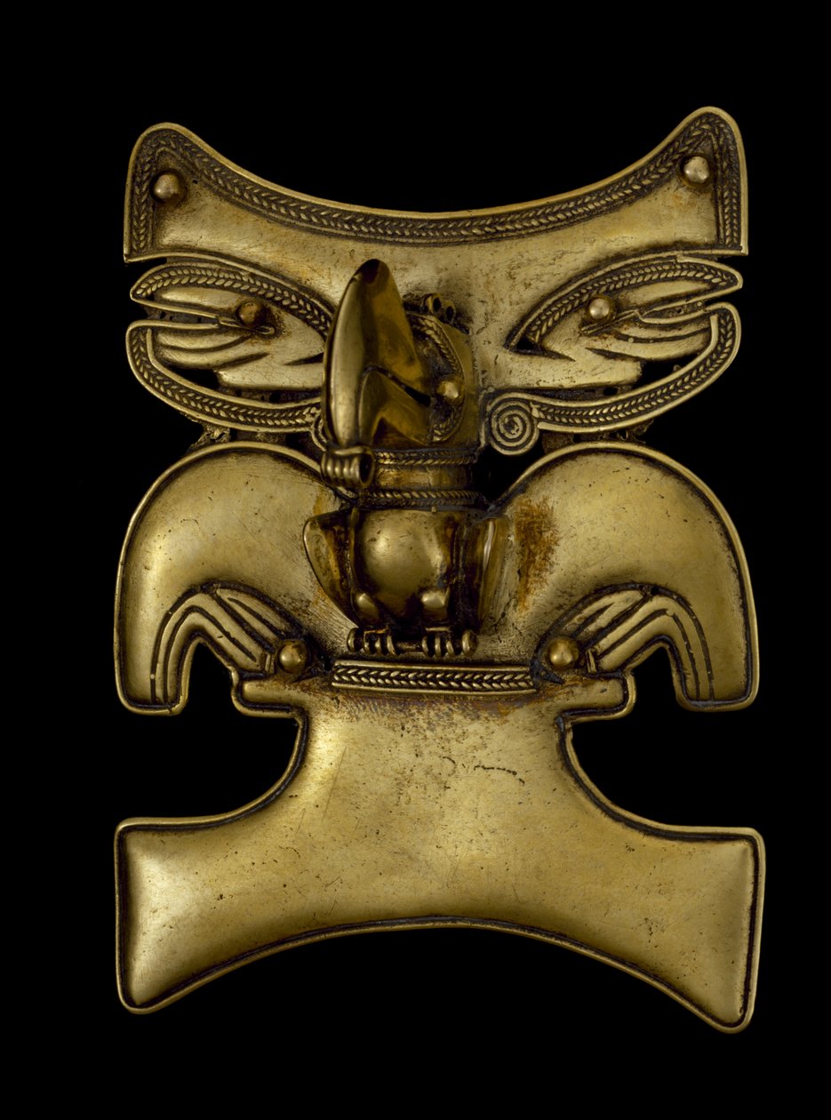 Anhänger eines Schamanen, der sich in einen Tukan verwandelt, 500-1550 n. Chr. von culture Tairona