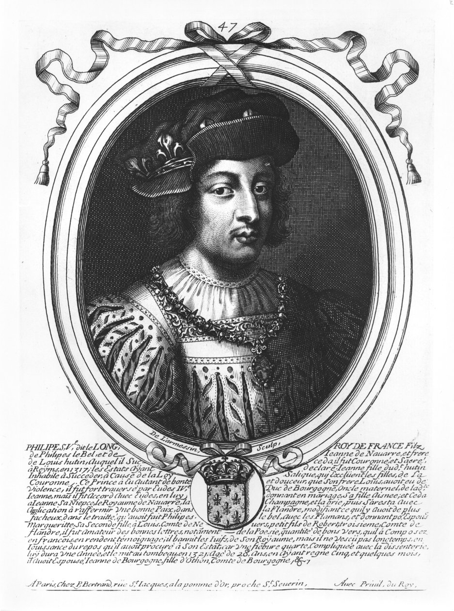 Philipp V. der Lange (ca. 1294-1322) König von Frankreich, aus 