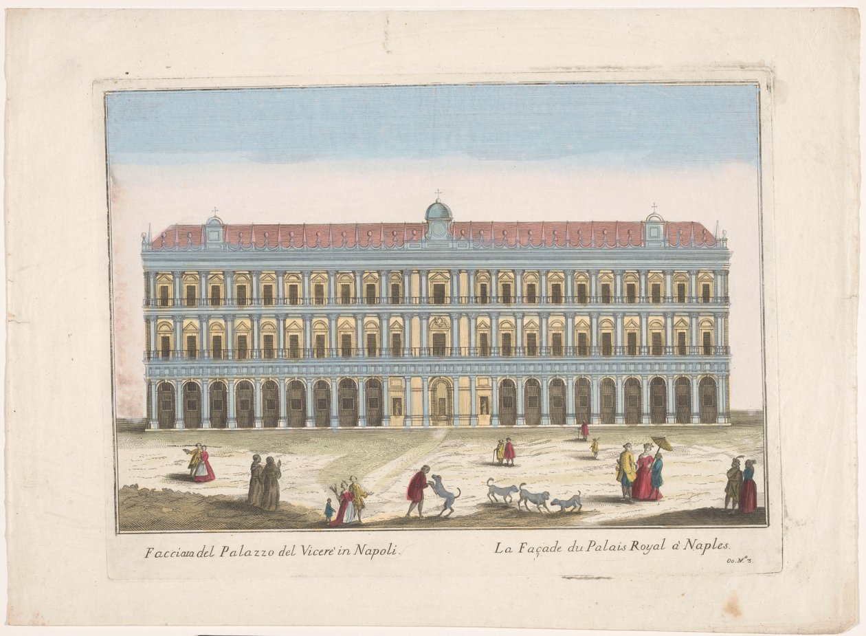 Ansicht des Palazzo Reale in Neapel von familie Remondini (attributed to)