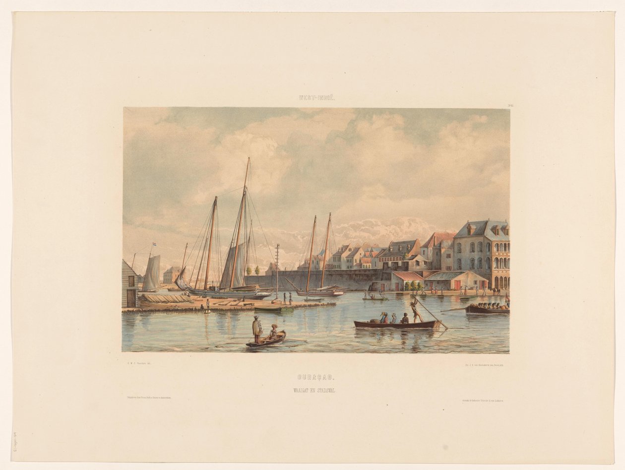 Waaigat und Stadtmauer von Willemstad von jonkheer Jacob Eduard van Heemskerck