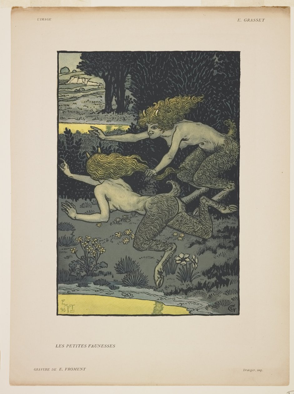 Les Petites Faunesses, 1896 von Émile Froment