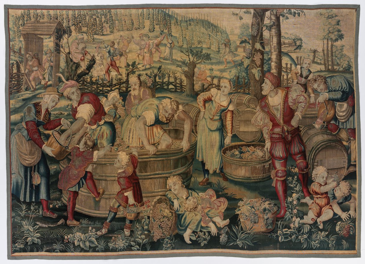 Herbst: Weinszene von possibly by Gobelins Manufactory