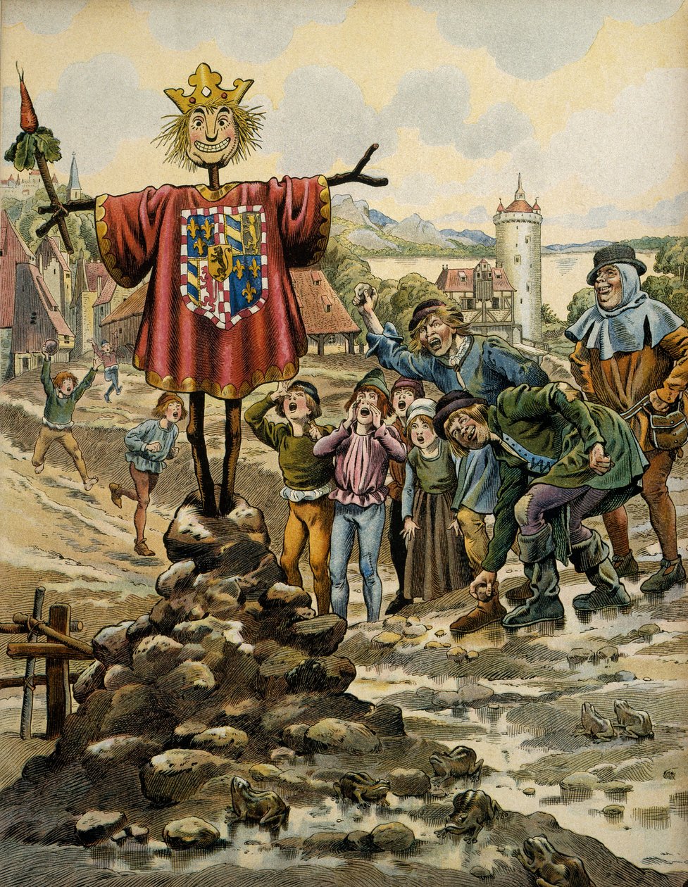 Geschichte Frankreichs im Mittelalter: Die Einwohner von Dinant machten eine Vogelscheuche mit den Armen des Grafen von Charolais (später Karl der Kühne), der die Stadt am 25. August 1466 stürmte. Illustration von Jacques Marie Gaston Onfray de Breville von pseudonym for Onfray de Breville Jacques Job