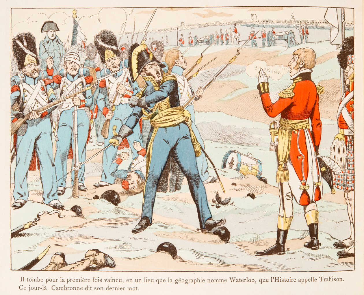 A Waterloo Cambronne gegen die Engländer 1815 von pseudonym for Onfray de Breville Jacques Job