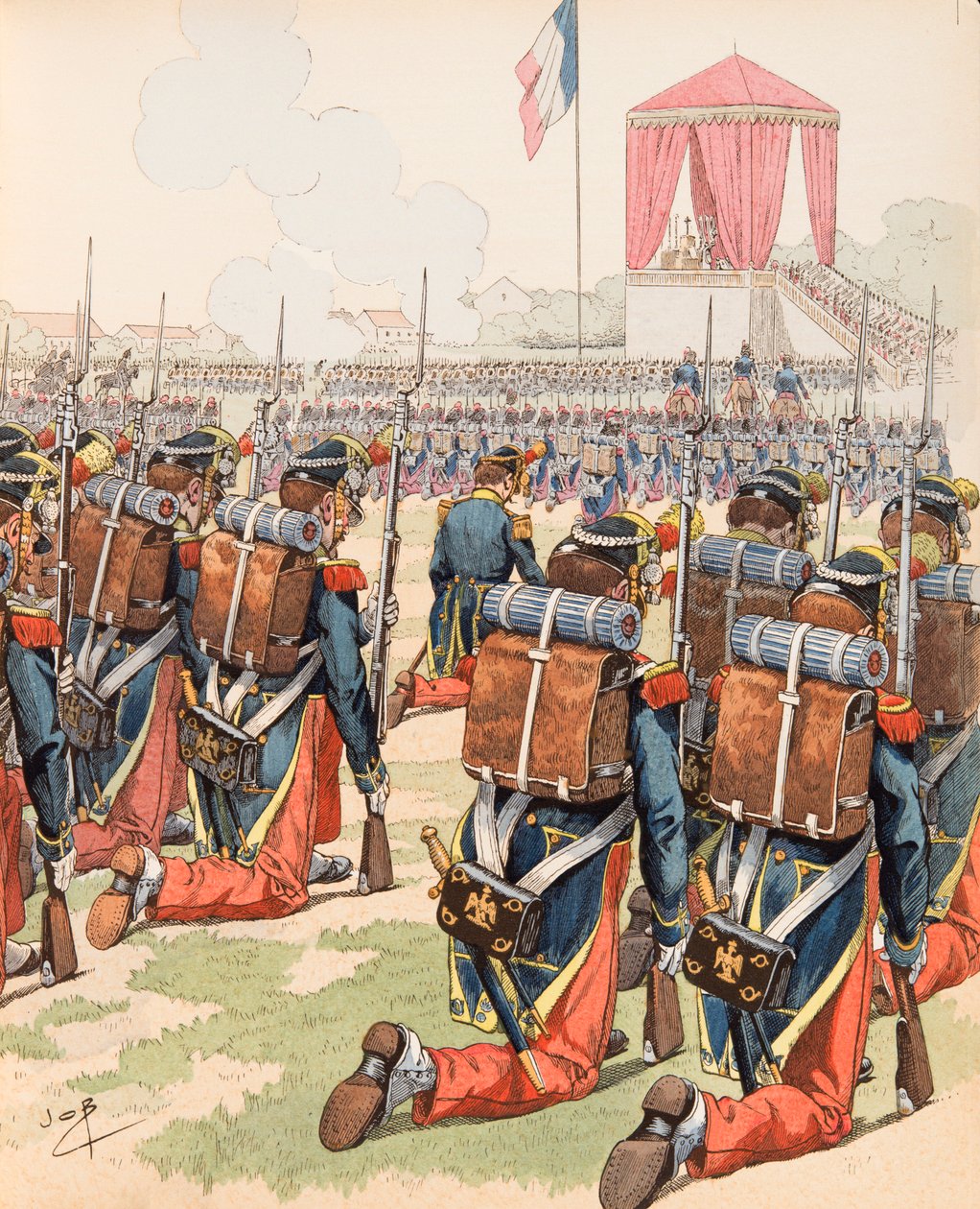 Messe im Lager von Chalon unter Napoleon III von pseudonym for Onfray de Breville Jacques Job