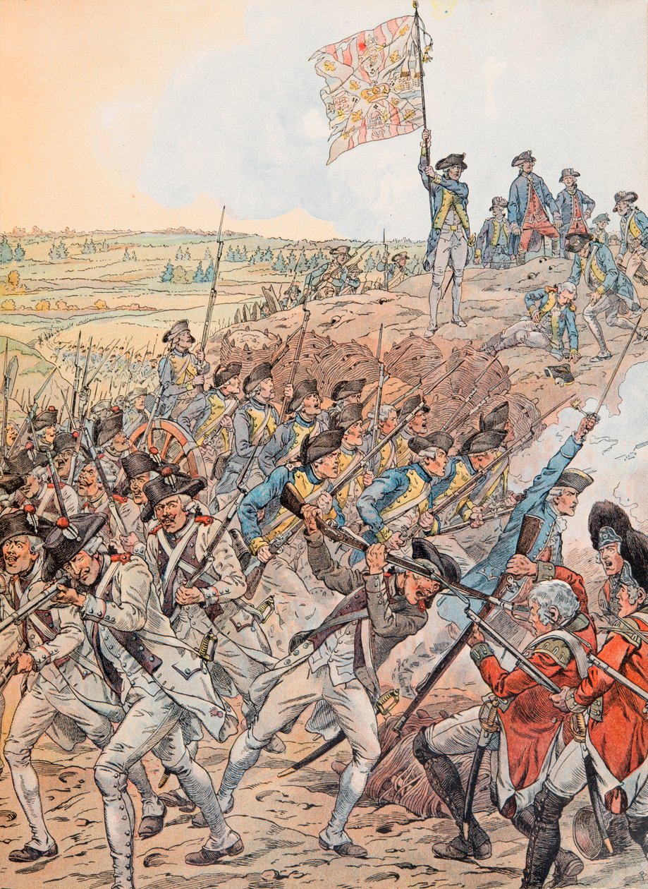 Jacques Marie Gaston Onfroy de Breville dit JOB (1858-1931) - Die Franzosen während der Schlacht von Yorktown im Oktober 1781 während des Unabhängigkeitskrieges, Privatsammlung von pseudonym for Onfray de Breville Jacques Job