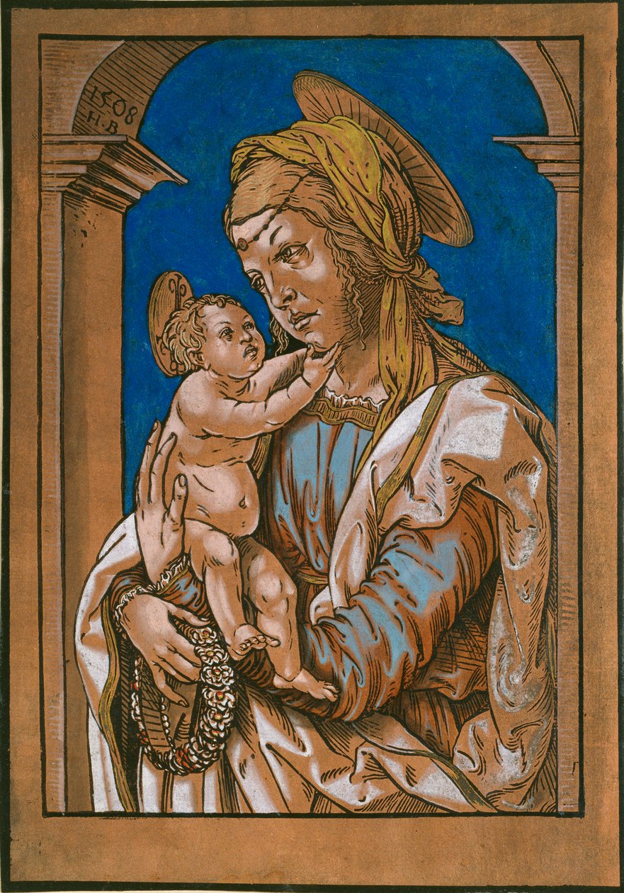 Madonna und Kind unter einem Bogen von the Elder Hans Burgkmair