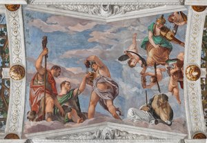 Bacchus lehrt die Hirten den Gebrauch von Trauben von Veronese