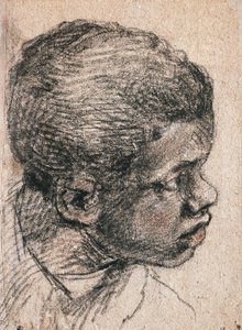 Kopf eines Negerjungen, Paolo Caliari genannt Veronese (1528-1588), Zeichnung von Veronese