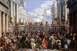 Die Hochzeit zu Kana (Wunder der Verwandlung von Wasser in Wein) von Veronese