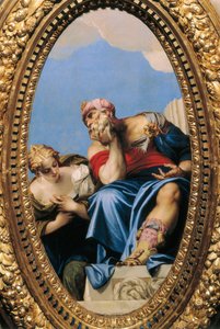 Der orientalische alte Mann und die junge Frau