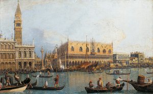 Italien, Florenz, Gemalte Ansicht des Dogenpalastes in Venedig von (1697 1768) Canaletto
