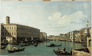 Der Große Kanal, gesehen von der Rialto-Brücke, ca. 1725