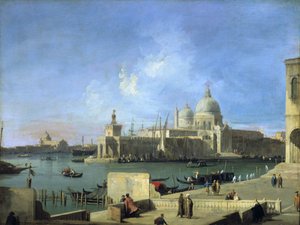 Blick auf die Salute vom Eingang des Canal Grande, Venedig von (1697 1768) Canaletto