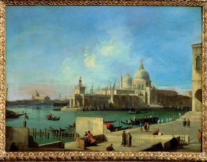 Blick auf die Salute vom Eingang des Canal Grande