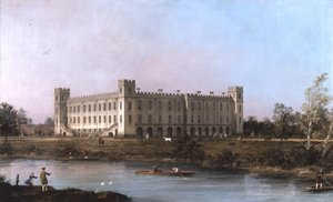 Ein Blick auf Syon House über die Themse von Südosten von Canaletto