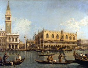 Canaletto (1697 - 1768): Ansicht des Dogenpalastes in Venedig. Mailand Pinacoteca di Brera
