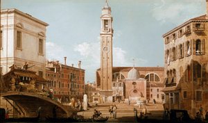 Ansicht des Campo dei Santi Apostoli in Venedig von Canaletto