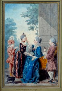 Madame de Roucherolles und ihre drei Kinder