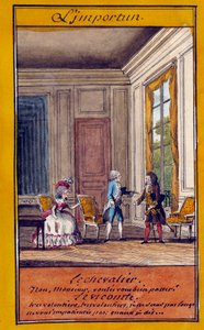 Der Unwillkommene (Illustration einer Sprichwortserie) von Carmontelle