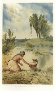 Das Bestattungskanu zu Wasser lassen