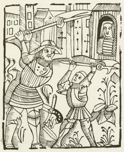 Guy von Warwick (Stich) von (after) English School