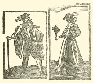 Illustration für The Roxburghe Ballads (Holzschnitt) von (after) English School