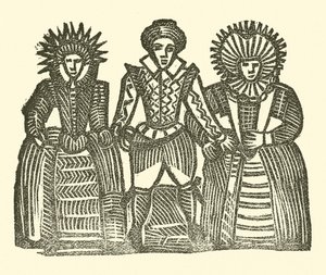 Illustration für The Roxburghe Ballads (Holzschnitt) von (after) English School
