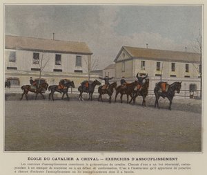 Reitschule, Lockerungsübungen von (after) French Photographer