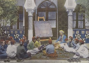 Die arabische Schule (Farbfoto) von (after) French Photographer