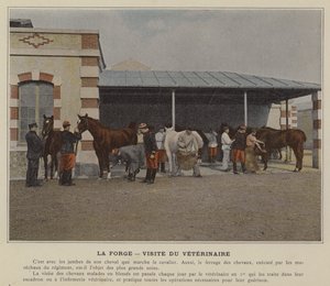 La Forge, Visite du Vétérinaire von (after) French Photographer