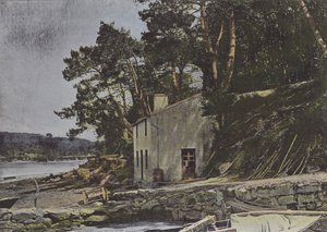 Der See, Auray (Farbfoto) von (after) French Photographer