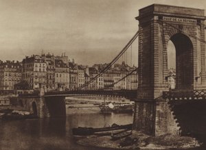 Die Pont Louis-Philippe, Pont de la Reforme während der Revolution von 1848 von (after) French Photographer
