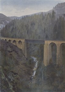 Eisenbahnbrücke in Liorant von (after) French Photographer